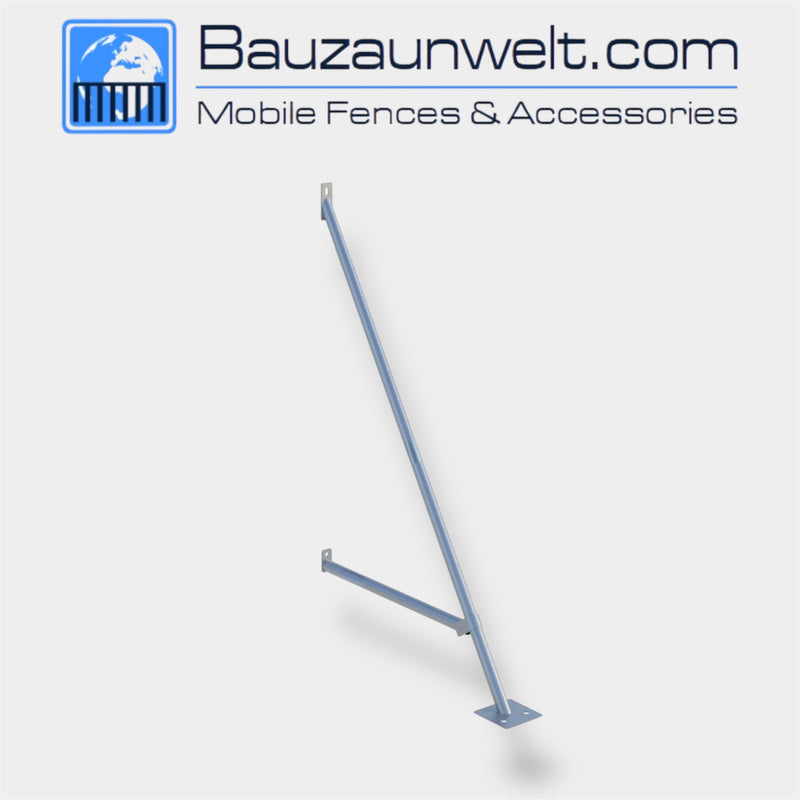 ZND 09551538 fence stabilizer with brace supporting a temporary fence panel