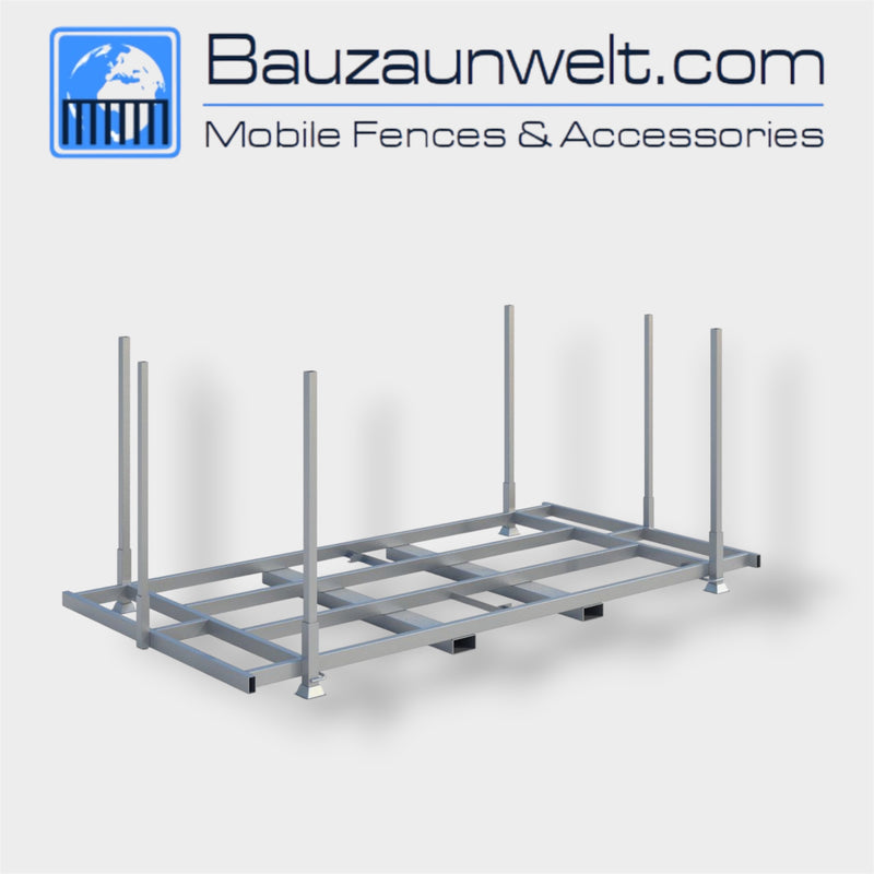 ZND 0955501 universal fence panel stillage, post-galvanized rack for 6 ft panels