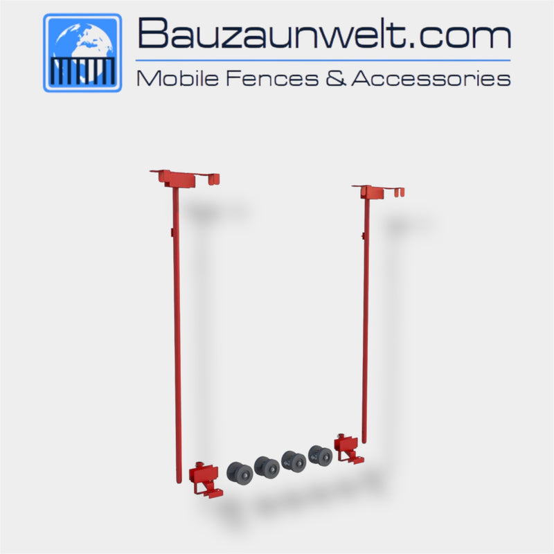 ZND 08051561 double sliding gate kit fitted into a temporary fence line