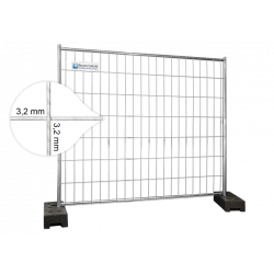 BAUZAUNWELT 11 kg Premium 2,20 x 2,00 m 15er Set - 16 kg PE Fuß