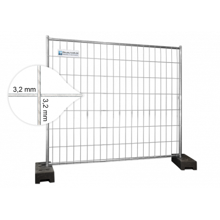 BAUZAUNWELT 11 kg Premium 2,20 x 2,00 m 15er Set - 16 kg PE Fuß