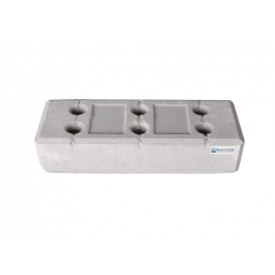 BAUZAUNWELT 11 kg Premium 2,20 x 2,00 m 15er Set - 16 kg PE Fuß