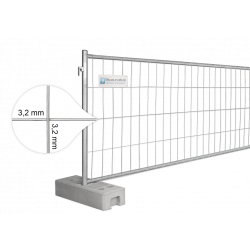 Bauzaun 11 kg halbhoch  3,5 x 1,2 m Drahtstärke 3,2 x 3,2 mm