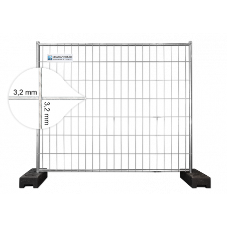 BAUZAUNWELT 11 kg 2,20 x 2,00 m Premium 20er Set inkl. 16 kg PE Fuß