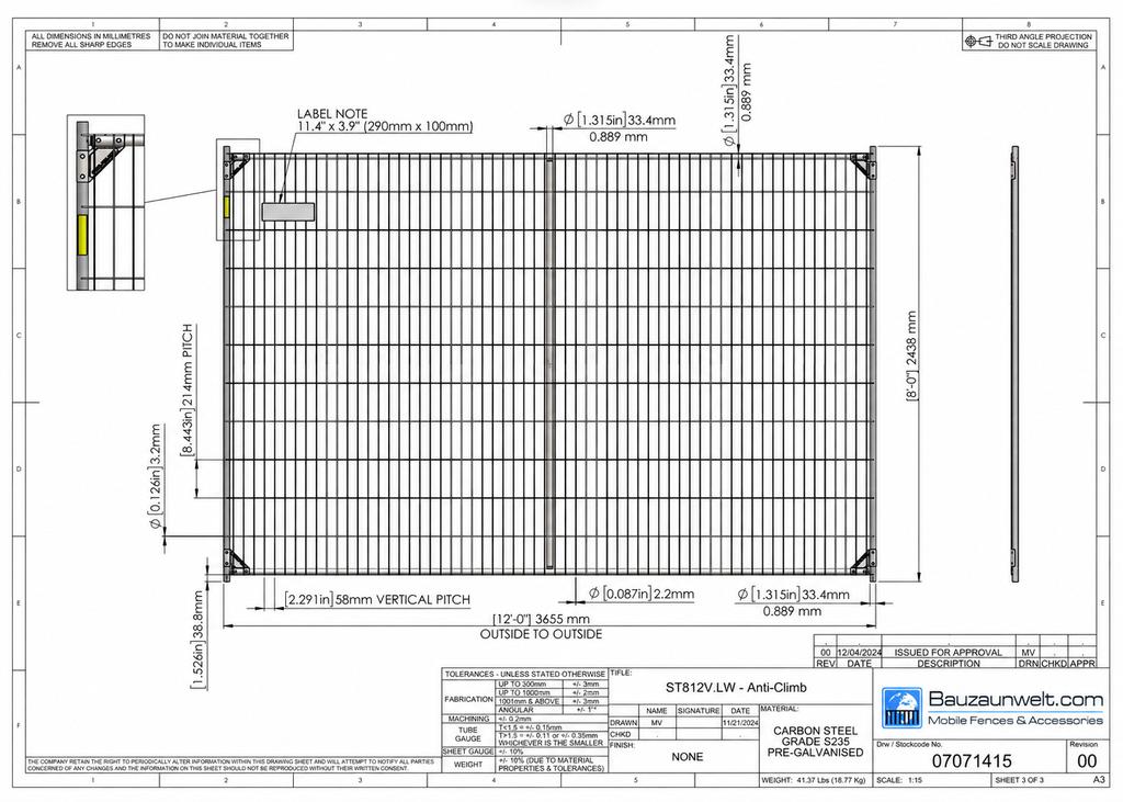 ZND ST812V.LW – Anti-Climb