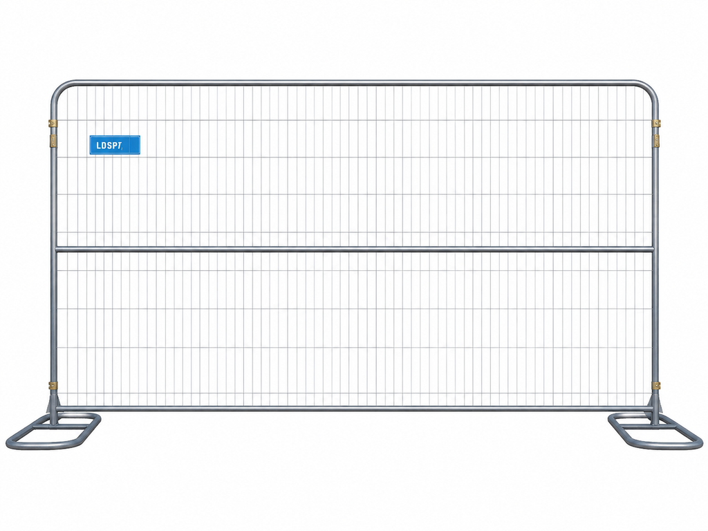 ZND RT612H round top anti-climb fence panel, mesh and frame detail