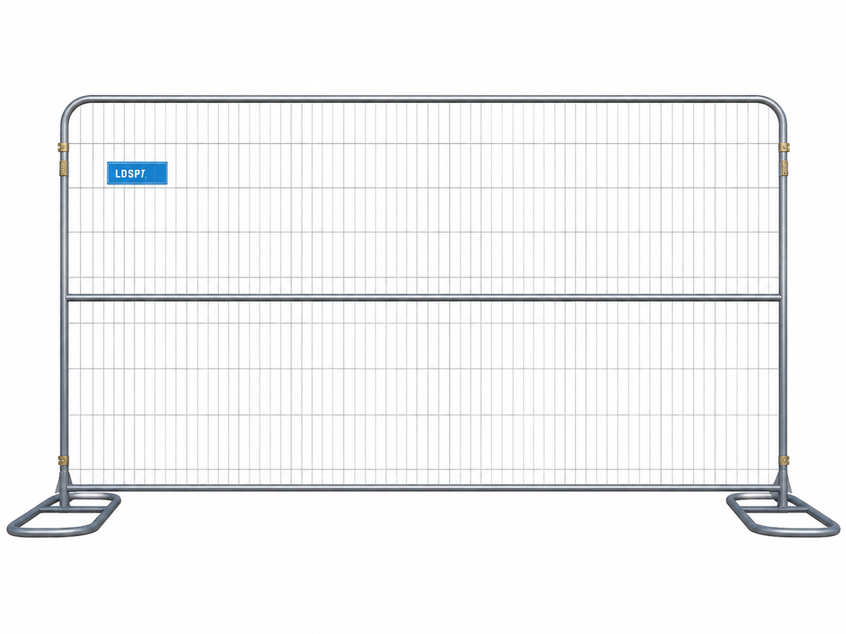 ZND RT612H round top anti-climb fence panel, mesh and frame detail