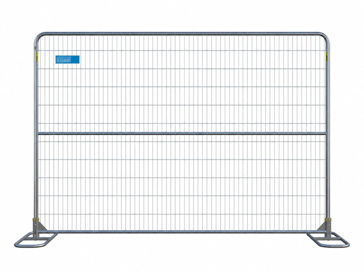 ZND RT812H round top anti-climb fence panel, mesh and frame detail