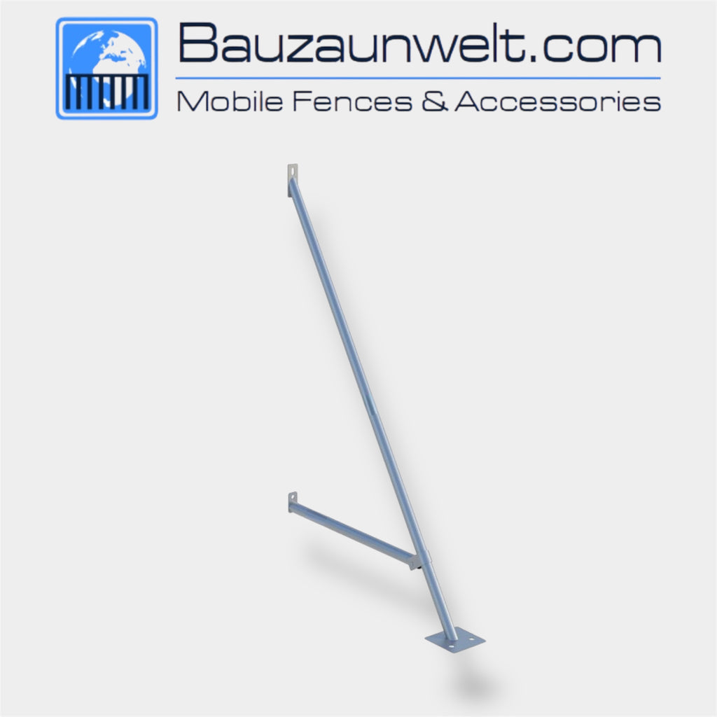 ZND 09551538 fence stabilizer with brace supporting a temporary fence panel
