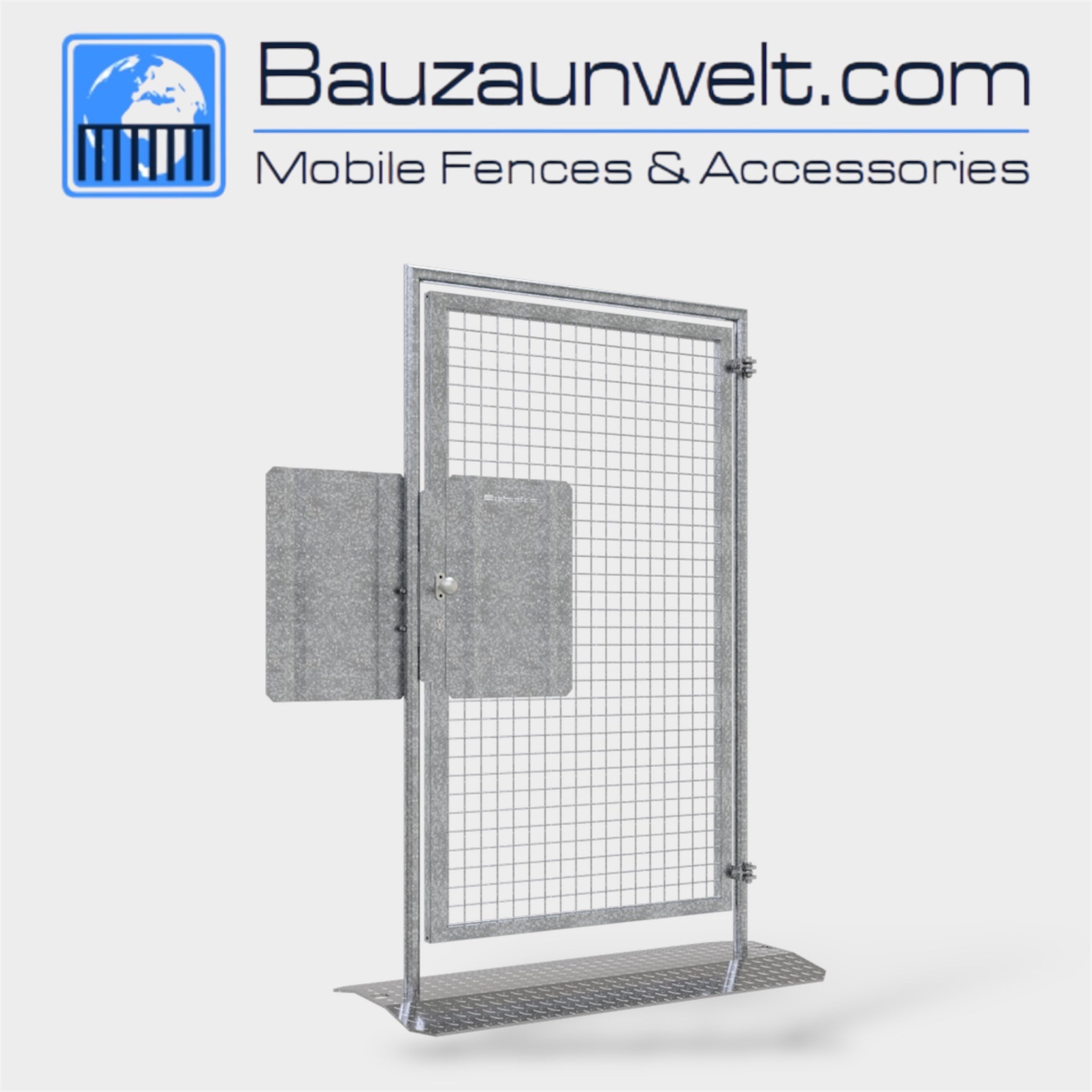 High Security Fence Gate - Single Wing with Knob