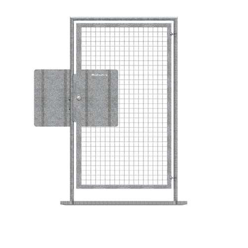3B36FT single wing gate with knob handle set into a secured perimeter