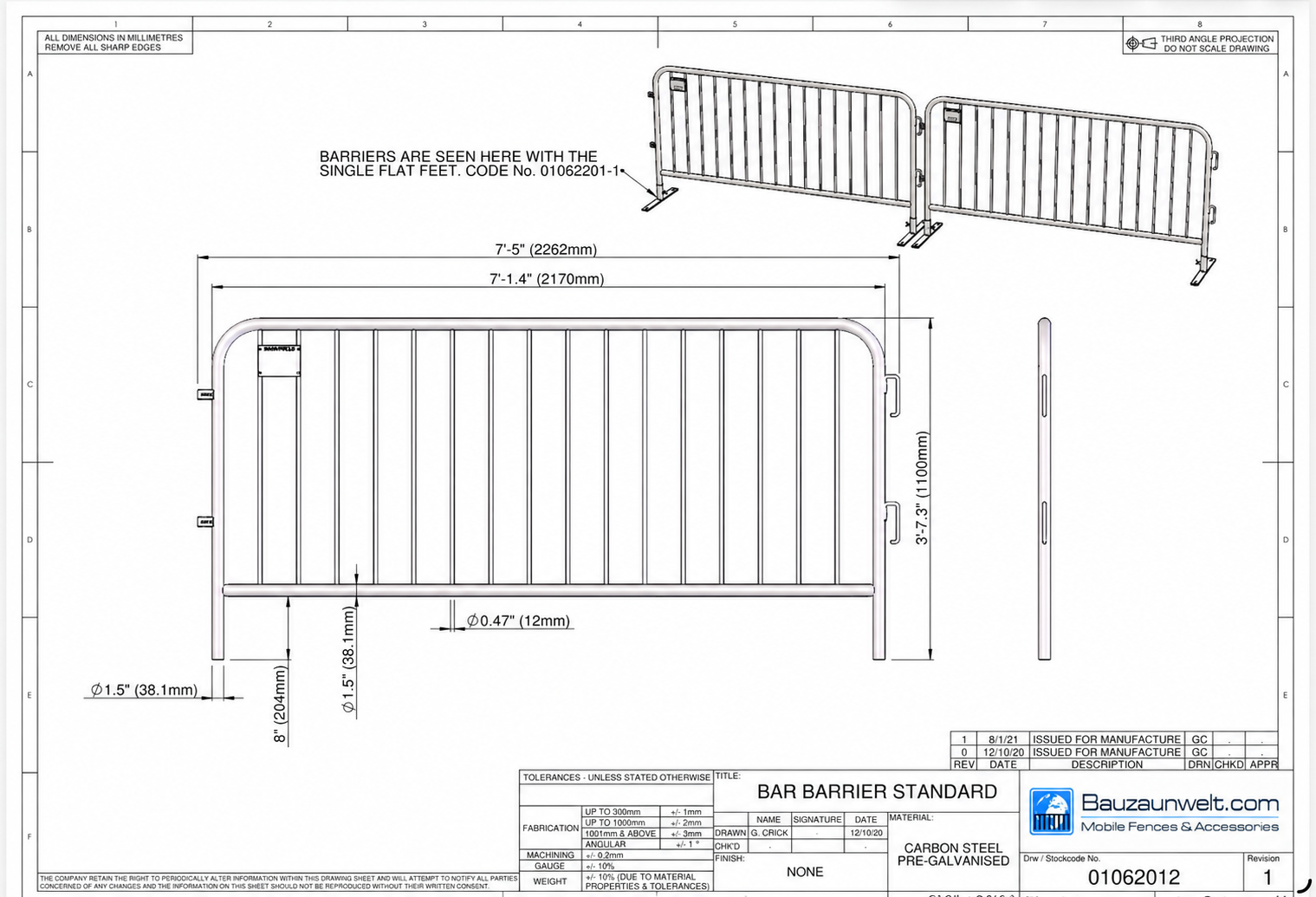 ZND Bar Barrier Lightweight
