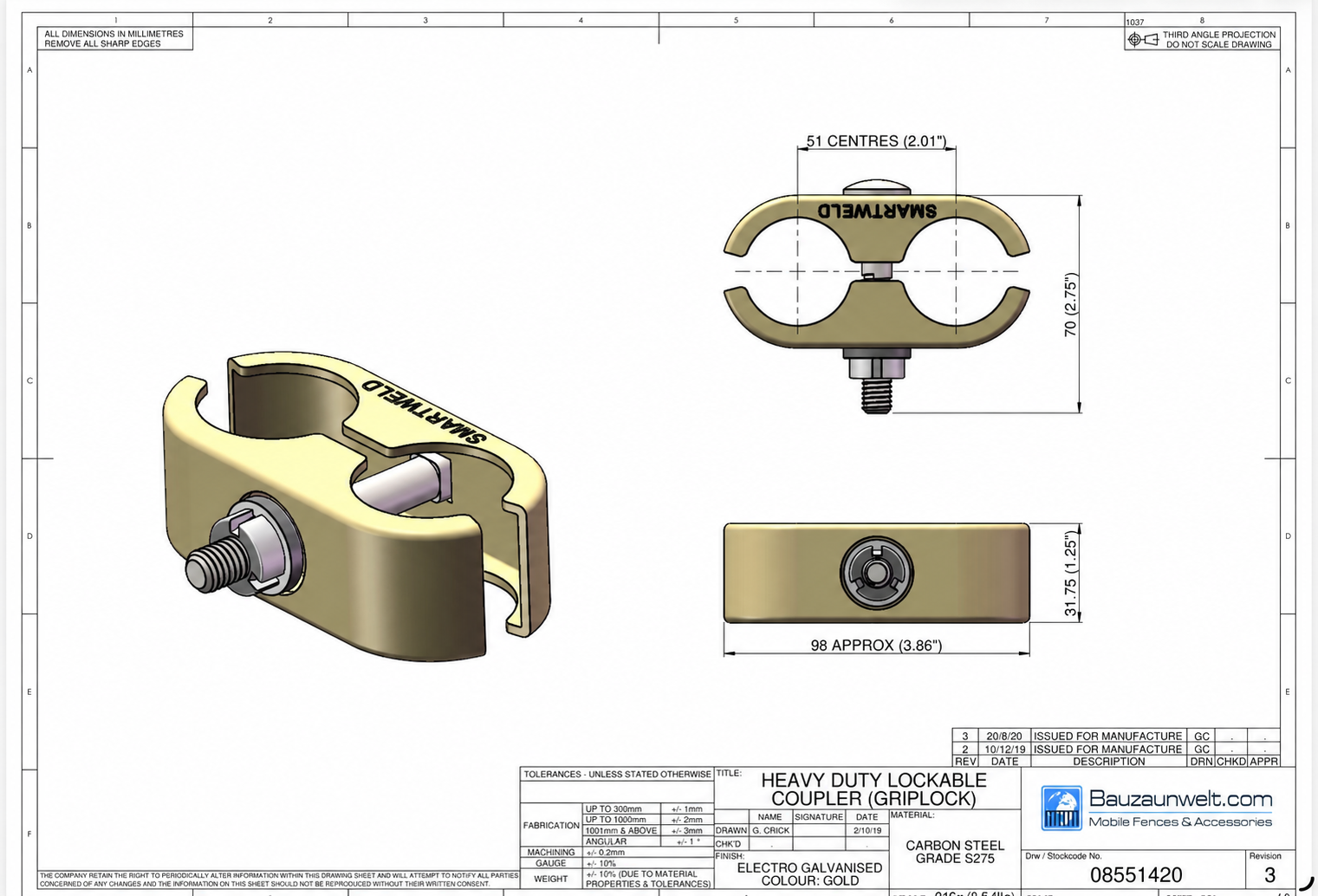 ZND Fence Coupler HD (Griplock)