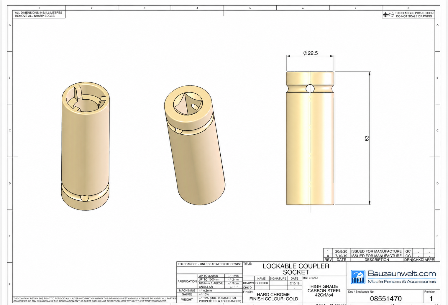 ZND Lockable Coupler Socket