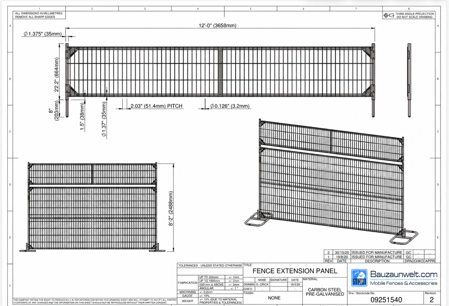 ZND Fence Extension Panel