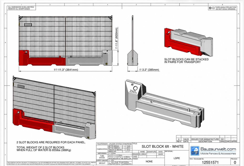 ZND Slot Block White