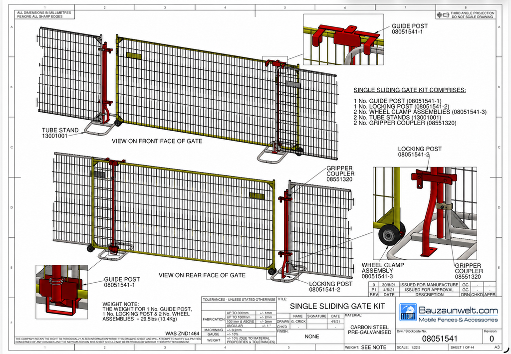 ZND Single Sliding Gate Kit