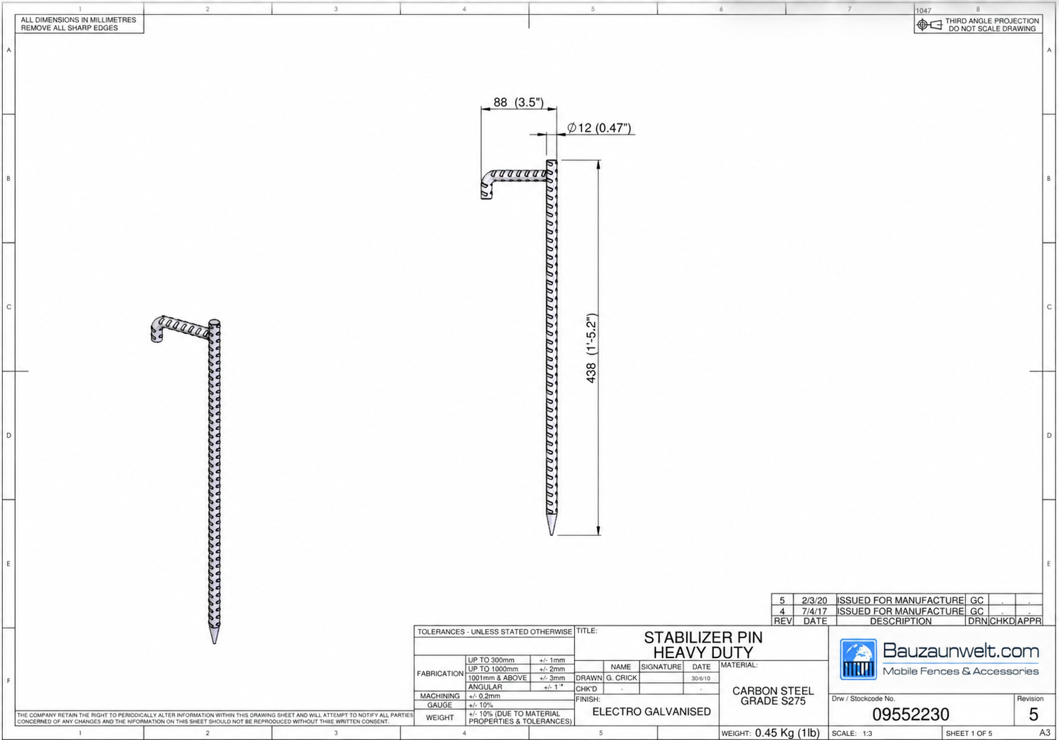 ZND Stabilizer Pin HD
