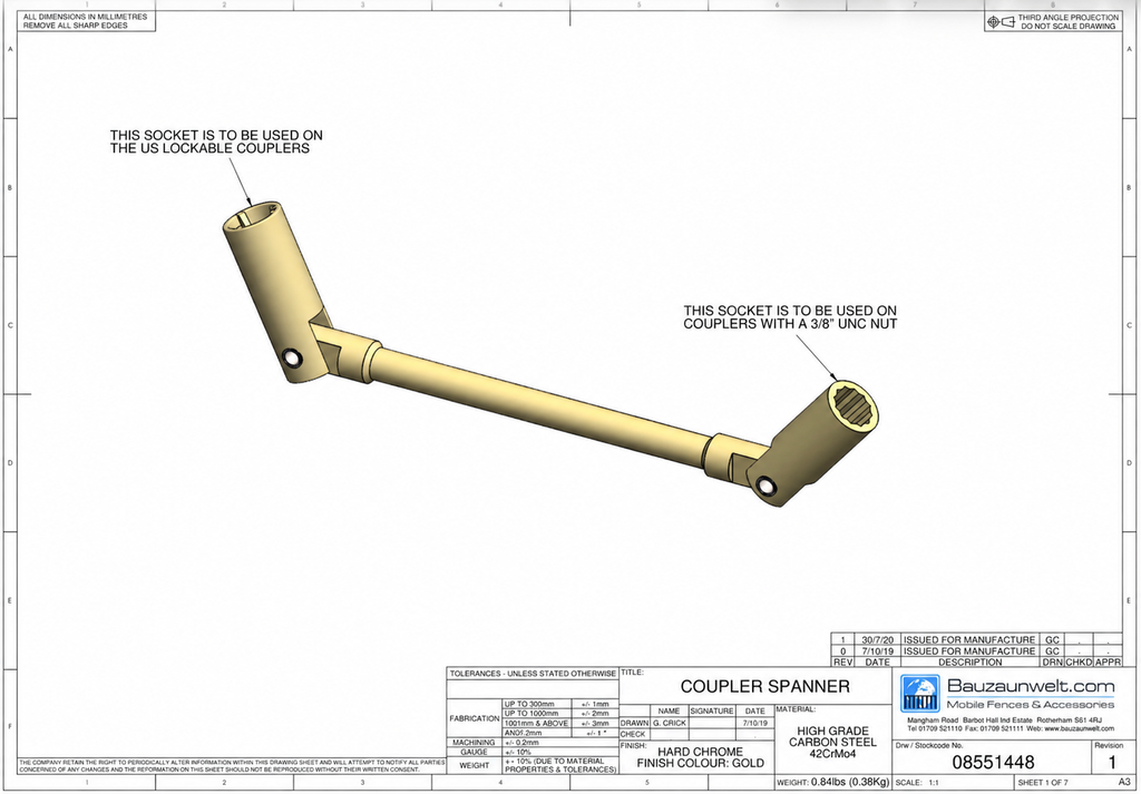 ZND Coupler Spanner