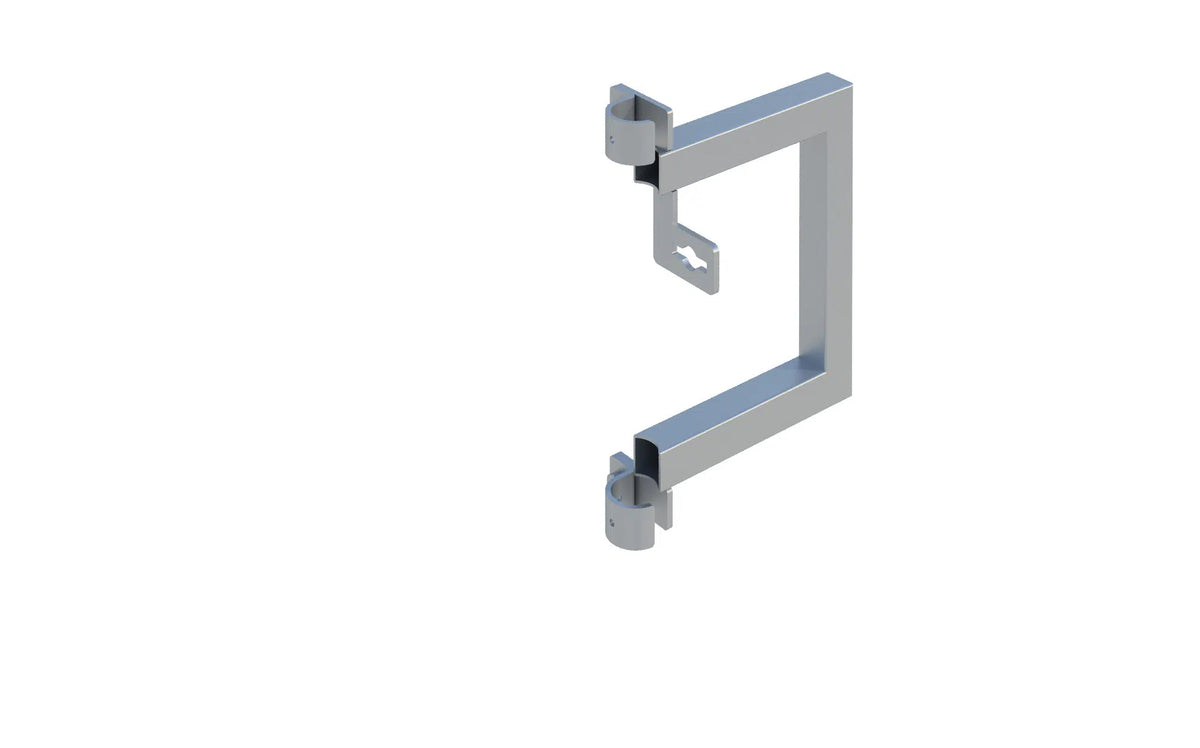ZND 08052055 vehicle gate conversion kit, hinge and latch detail