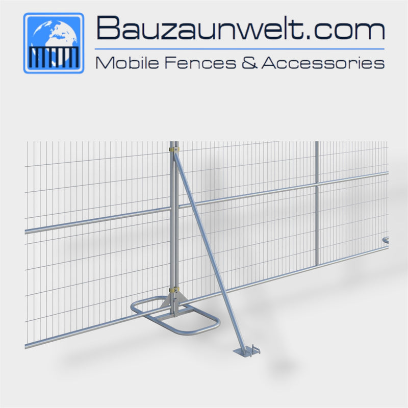 ZND 09551520 fence stabilizer assembly, complete galvanized support set for temporary fence