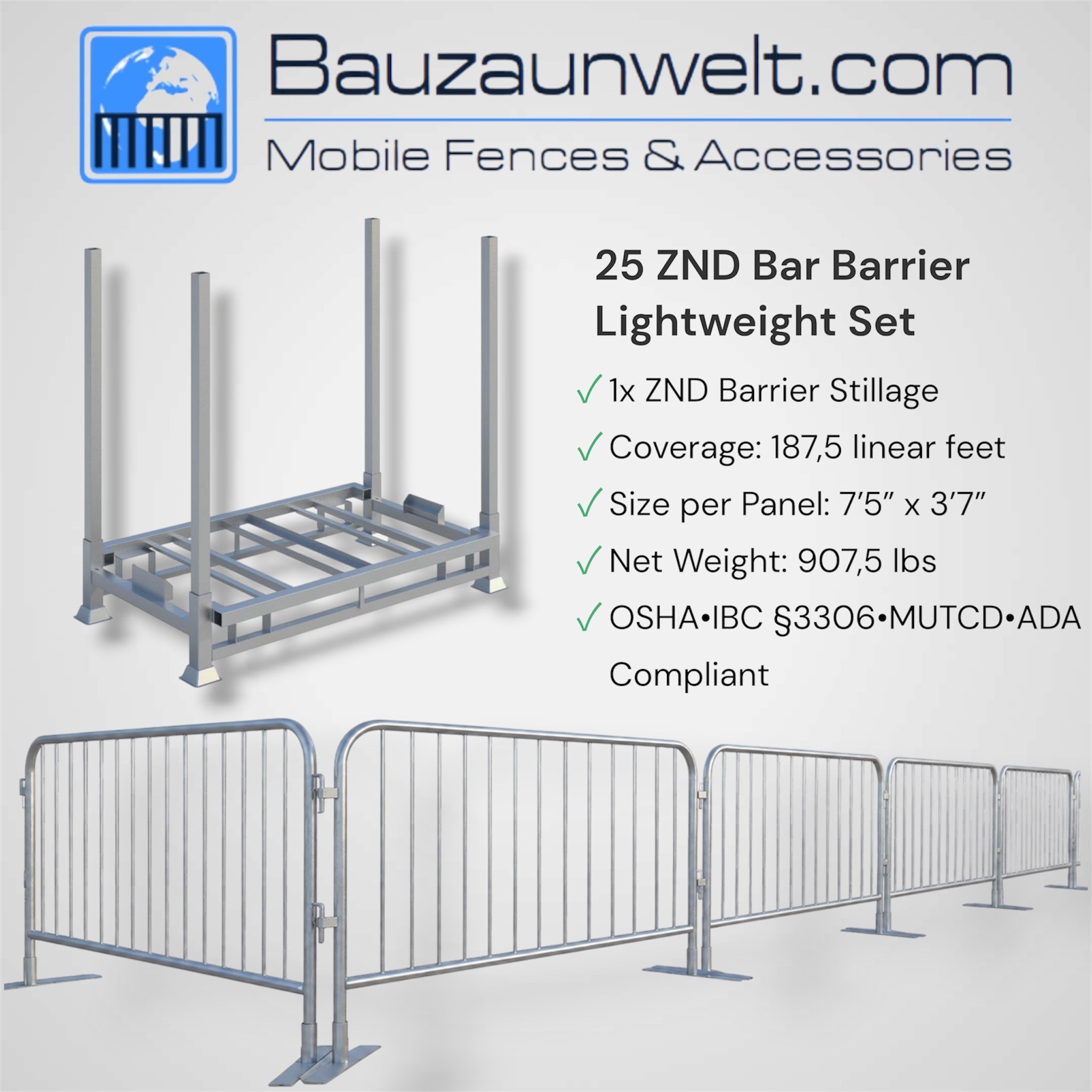 ZND Bar Barrier Lightweight Set