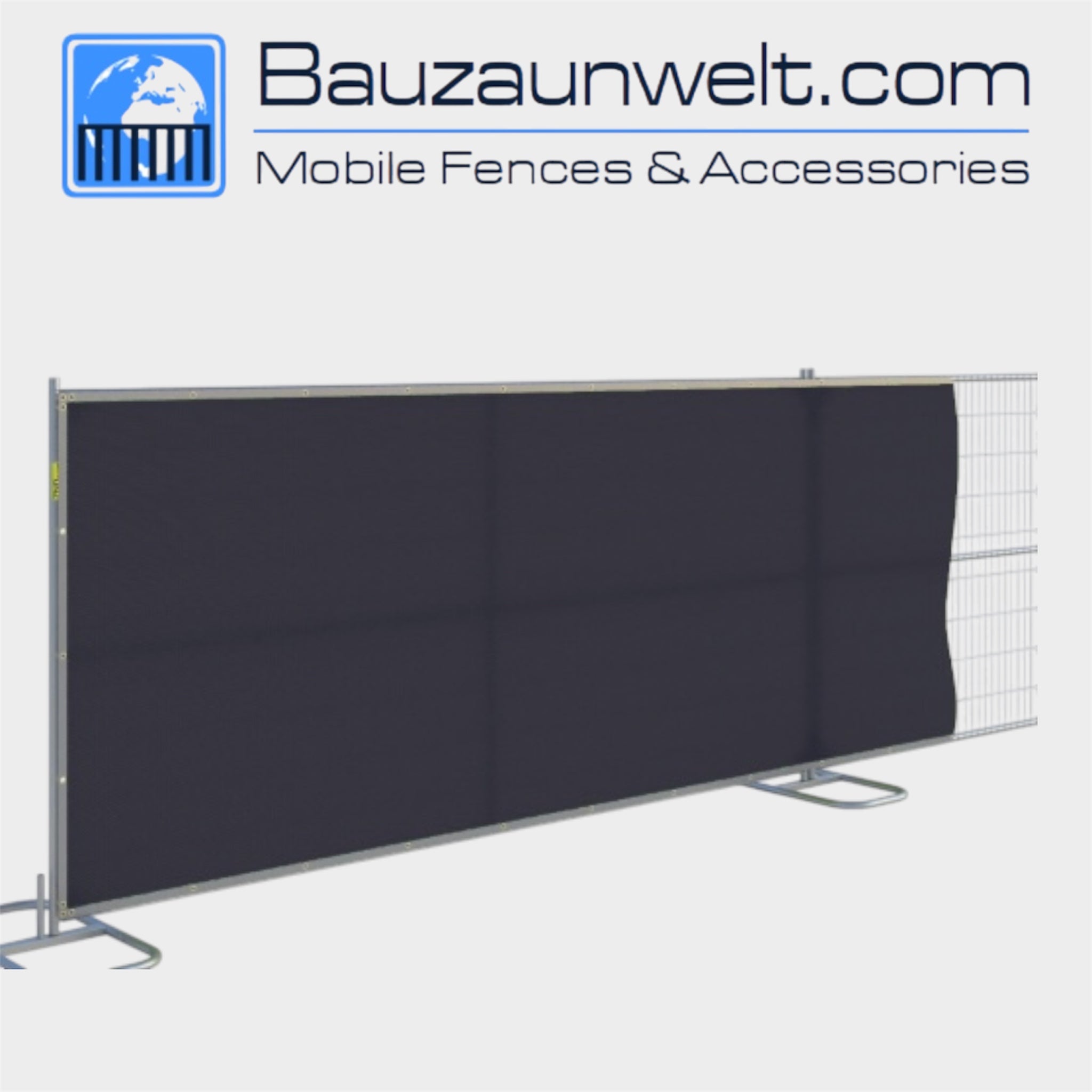 ZND 0957005-DS fence cover, 5 ft 8 in x 50 ft black HDPE privacy screen for temporary fence