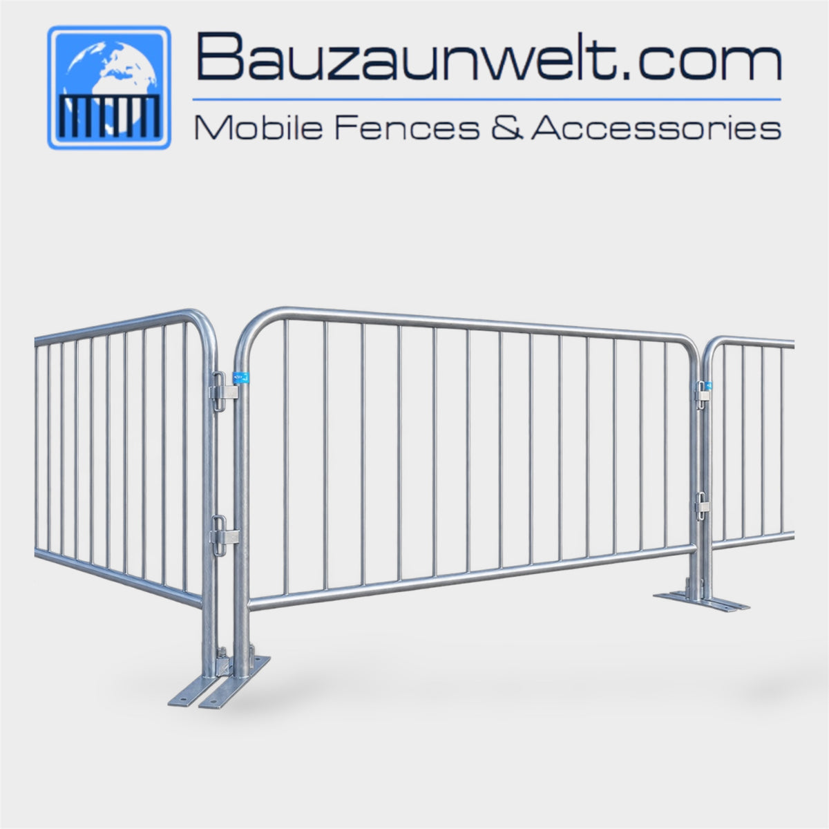 ZND 01062201 heavy duty bar barrier, galvanized steel crowd control barricade
