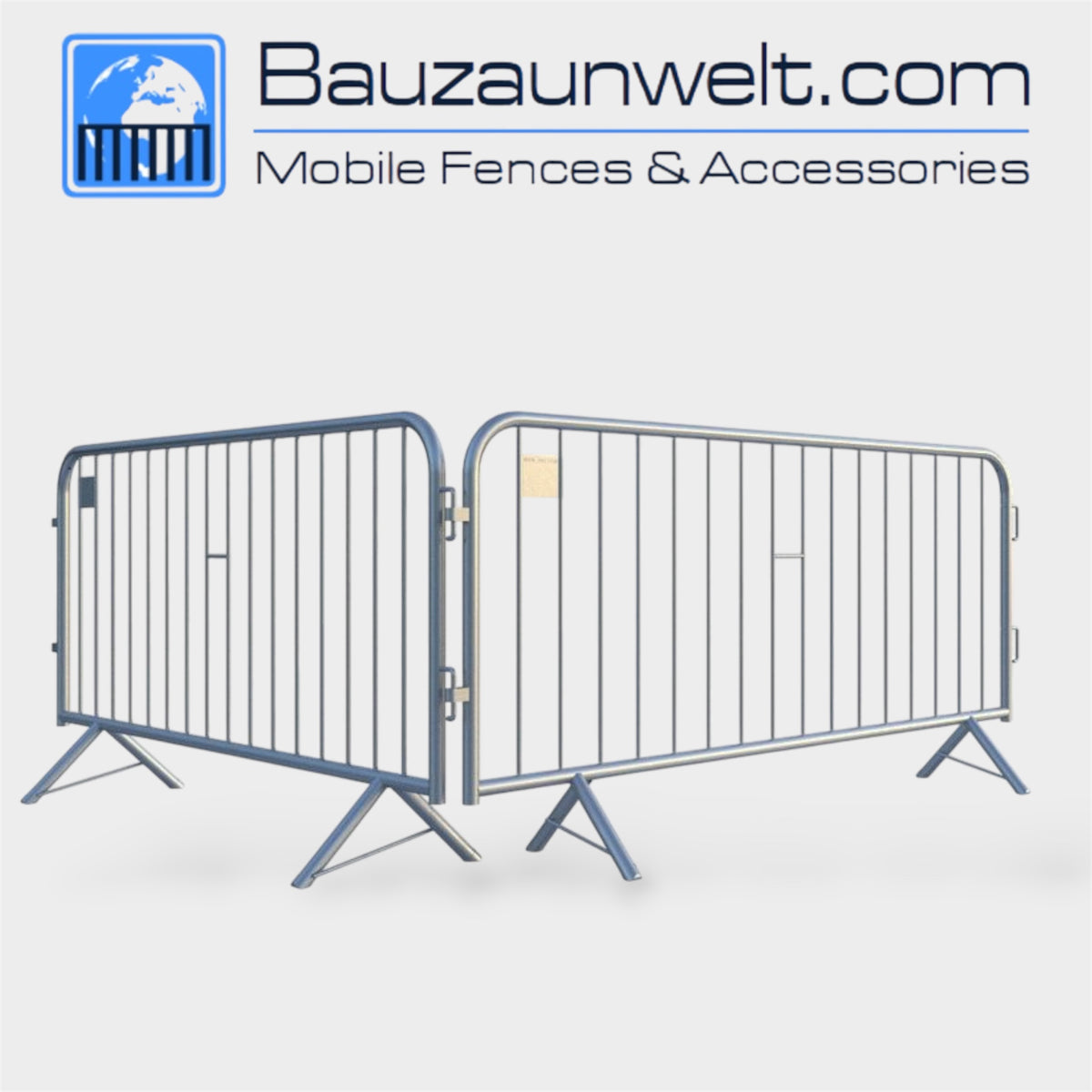 ZND 01063201 heavy duty fixed leg barrier, galvanized steel crowd control barricade