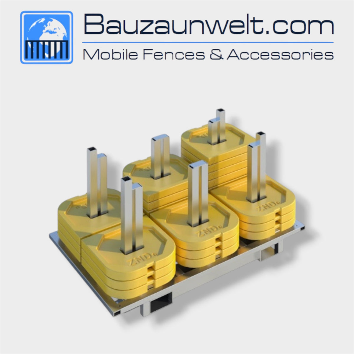 ZND Z-Block Fence Weights Set – Stillage of 60 (Complete Package)