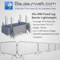 ZND Fixed Leg Barrier Lightweight Set