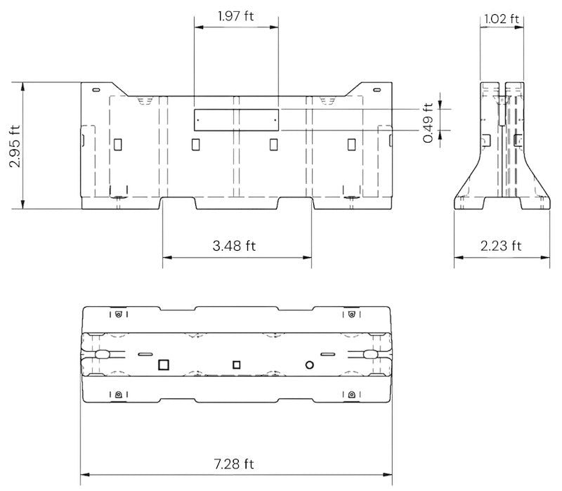 High Security Concrete Traffic Barrier